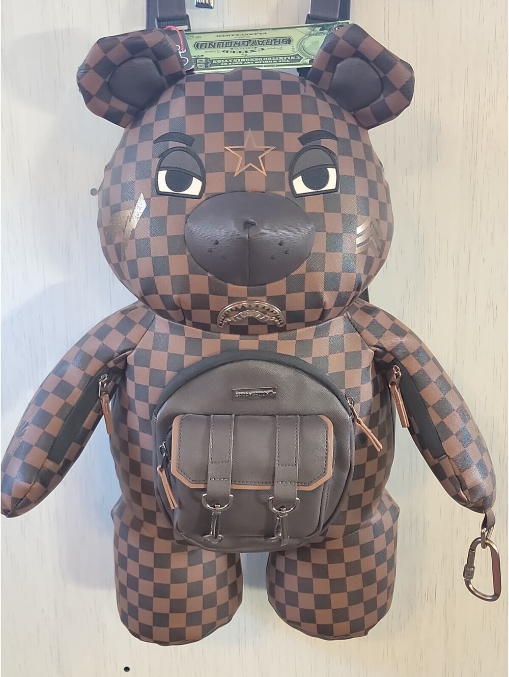 CHECKMATE ROYALE MONEYBEAR TEDDYBEAR BACKPACK